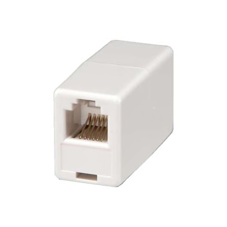 Bestlink Netware RJ12 Modular Inline Coupler Straight- White 170403S